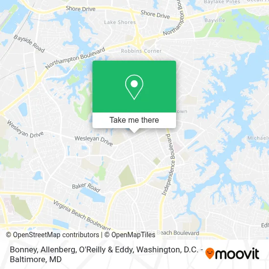 Bonney, Allenberg, O'Reilly & Eddy map