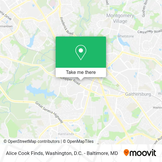 Alice Cook Finds map