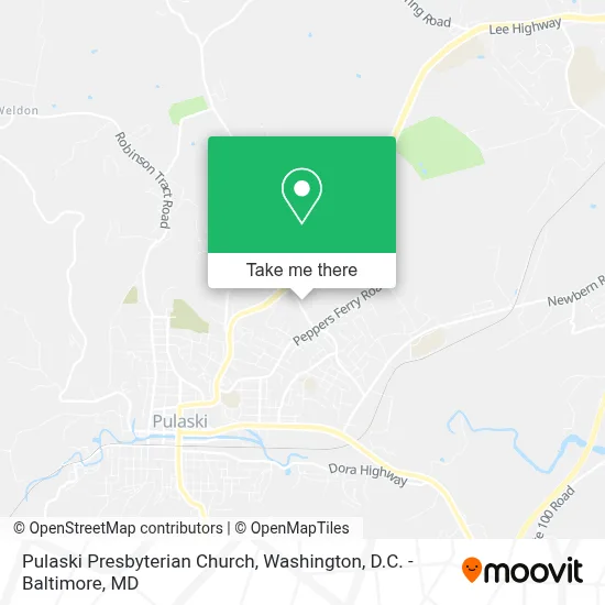 Pulaski Presbyterian Church map