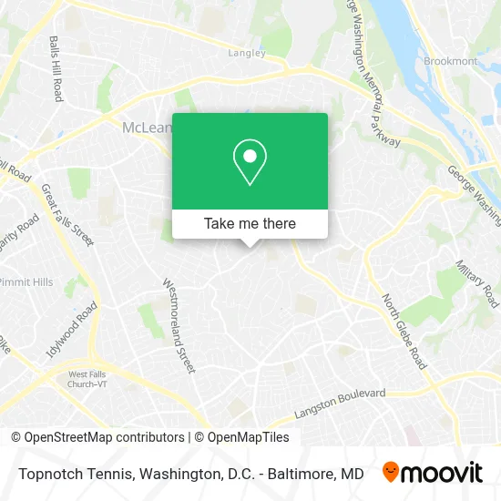 Topnotch Tennis map