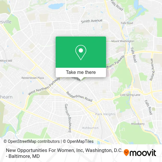 New Opportunities For Women, Inc map