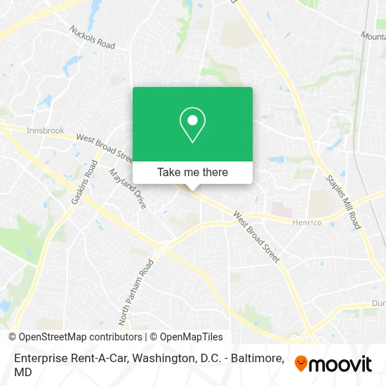 Enterprise Rent-A-Car map