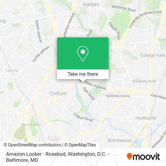 Amazon Locker - Rosebud map