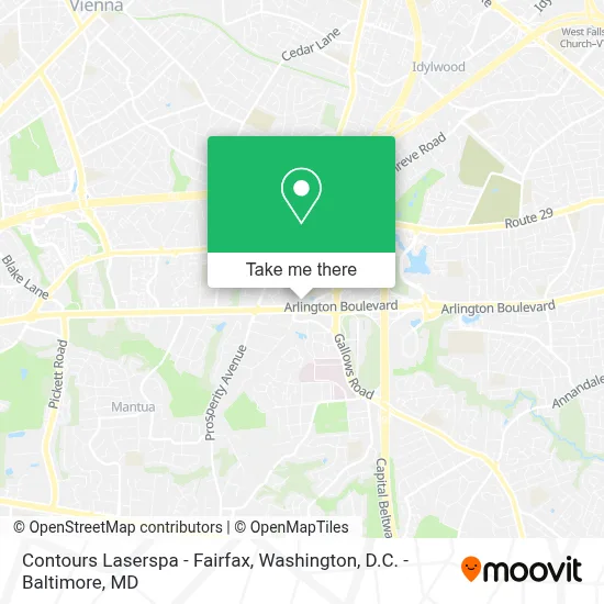 Contours Laserspa - Fairfax map