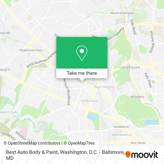 Best Auto Body & Paint map