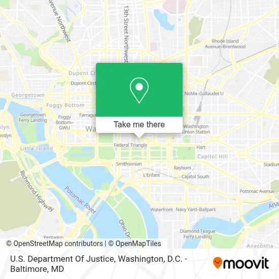 U.S. Department Of Justice map