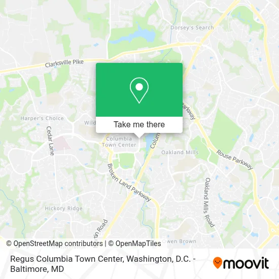 Regus Columbia Town Center map