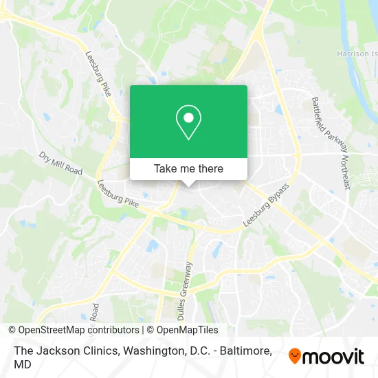 The Jackson Clinics map