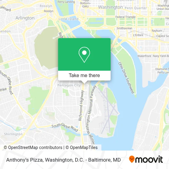 Anthony's Pizza map