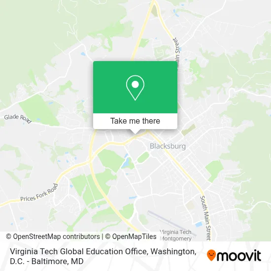 Virginia Tech Global Education Office map