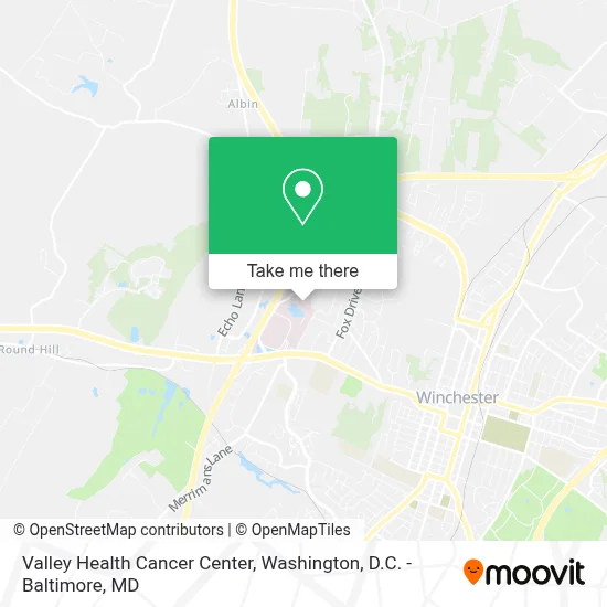 Valley Health Cancer Center map