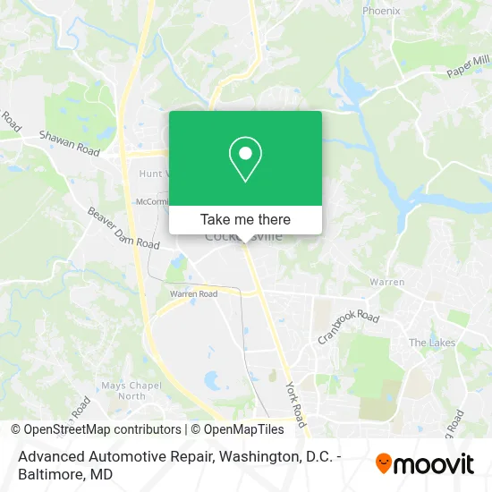 Advanced Automotive Repair map