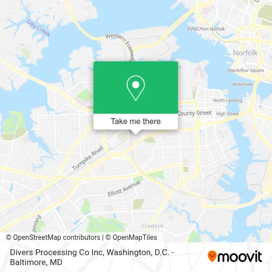 Divers Processing Co Inc map