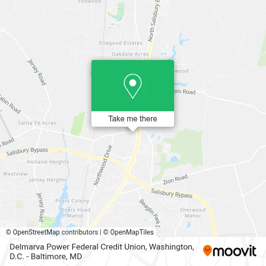 Delmarva Power Federal Credit Union map