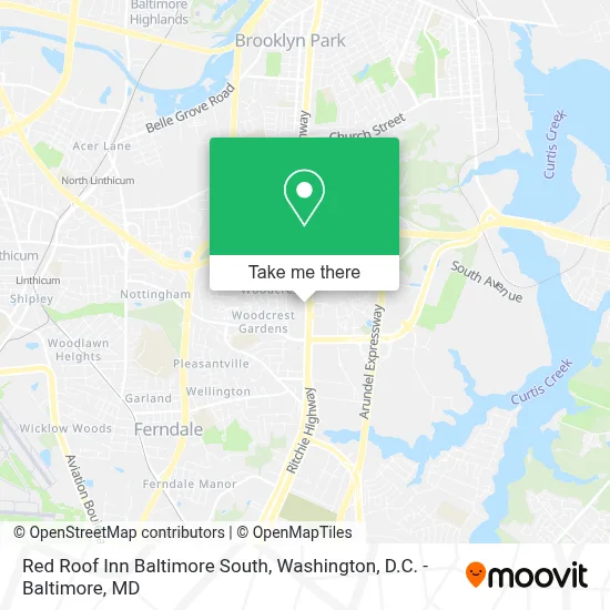 Red Roof Inn Baltimore South map