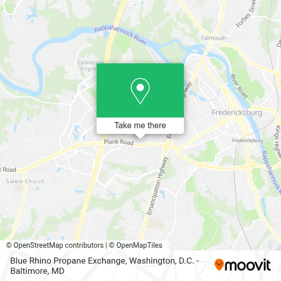 Blue Rhino Propane Exchange map