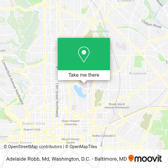 Adelaide Robb, Md map