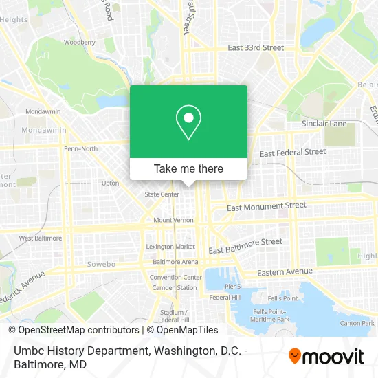 Umbc History Department map