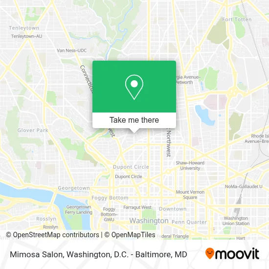 Mimosa Salon map