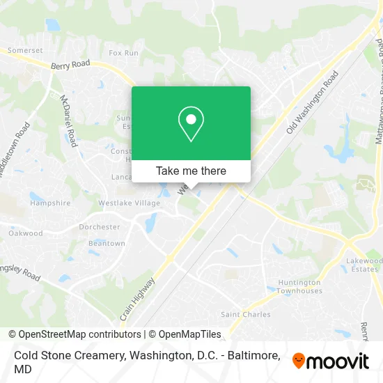 Cold Stone Creamery map