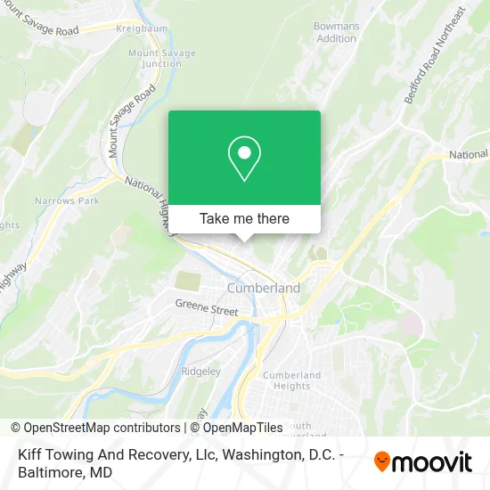 Kiff Towing And Recovery, Llc map