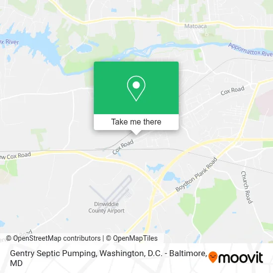 Gentry Septic Pumping map