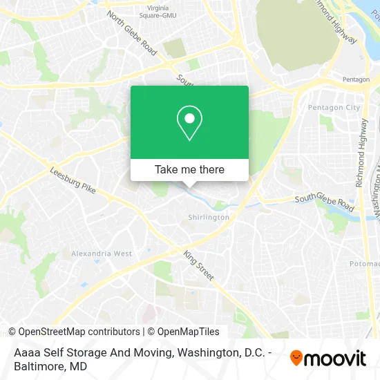Aaaa Self Storage And Moving map