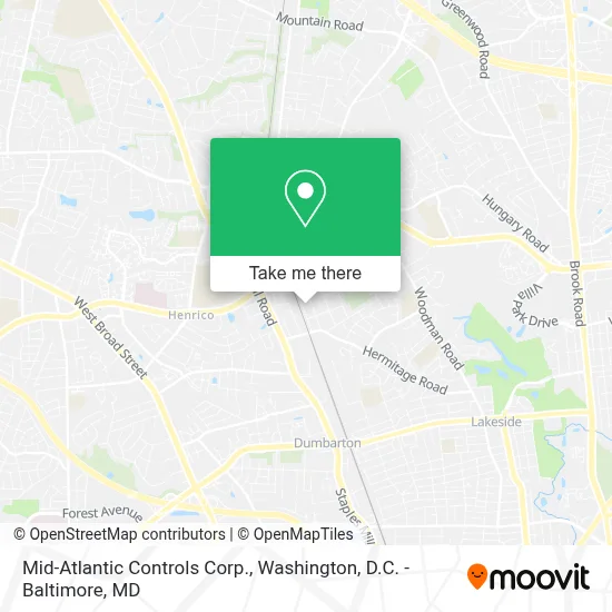 Mid-Atlantic Controls Corp. map