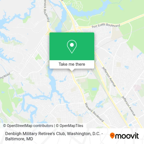 Denbigh Military Retiree's Club map