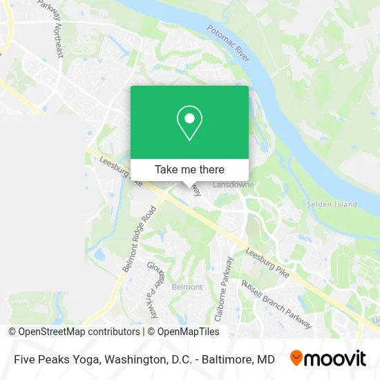 Five Peaks Yoga map