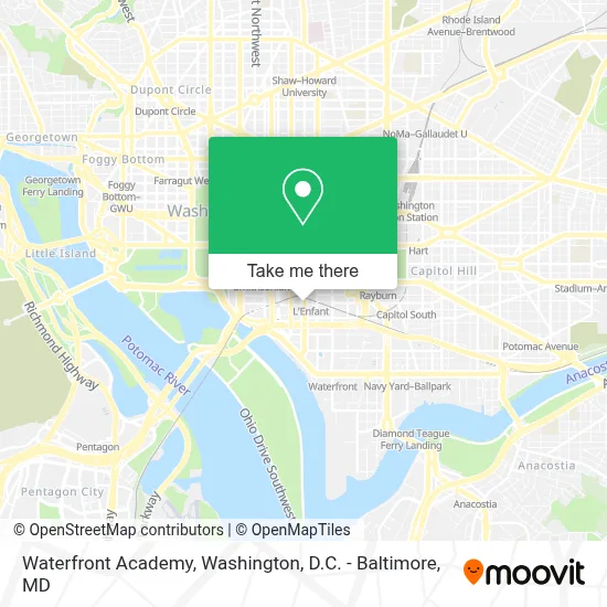 Waterfront Academy map