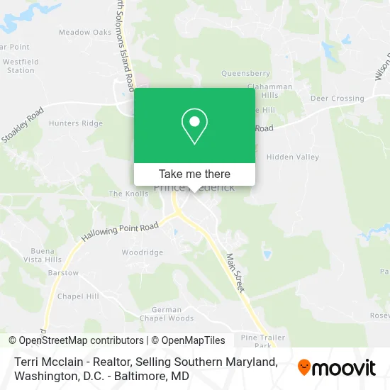 Terri Mcclain - Realtor, Selling Southern Maryland map