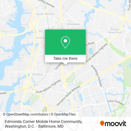 Edmonds Corner Mobile Home Community map