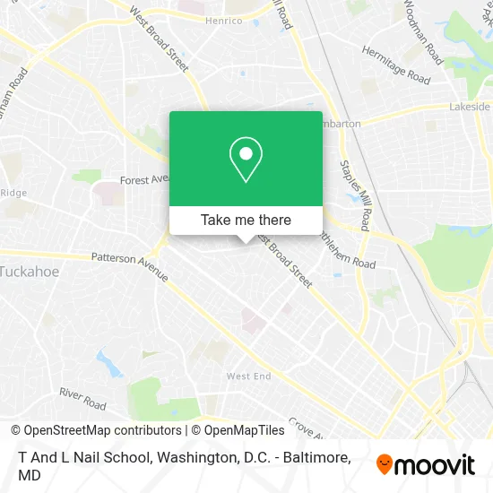 T And L Nail School map