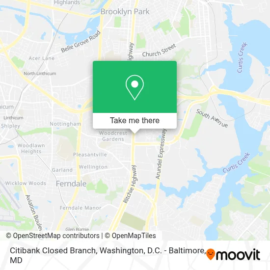 Citibank Closed Branch map
