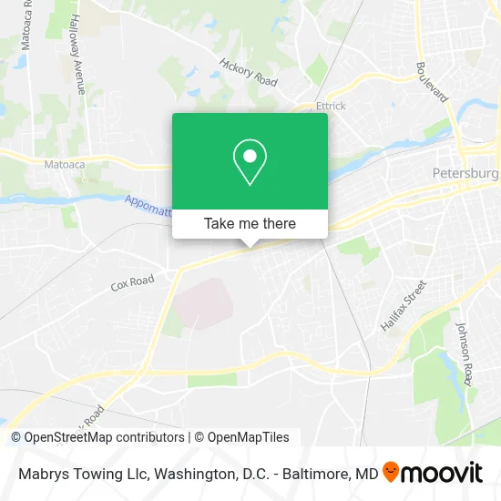 Mabrys Towing Llc map