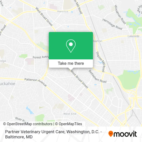Partner Veterinary Urgent Care map