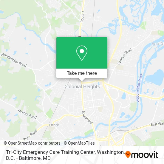 Tri-City Emergency Care Training Center map