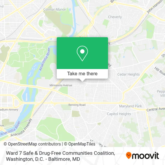 Ward 7 Safe & Drug-Free Communities Coalition map