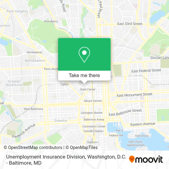 Unemployment Insurance Division map