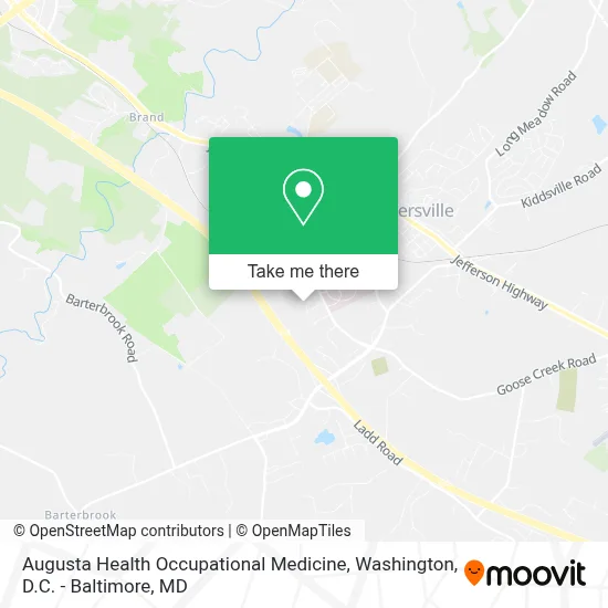 Augusta Health Occupational Medicine map