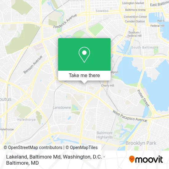 Lakeland, Baltimore Md map