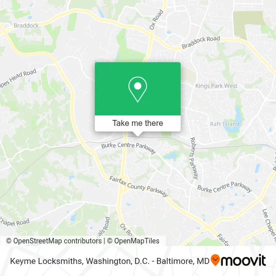 Keyme Locksmiths map