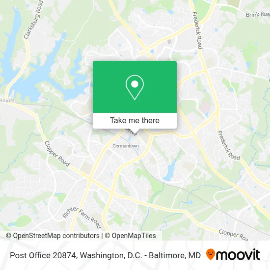 Post Office 20874 map