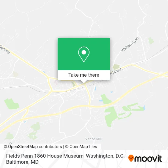 Fields Penn 1860 House Museum map