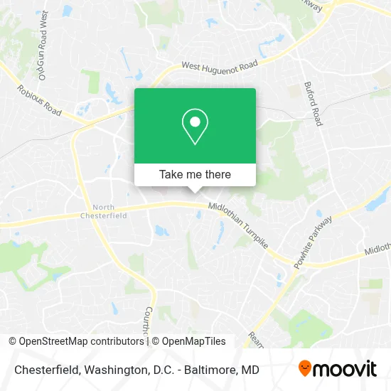 Chesterfield map