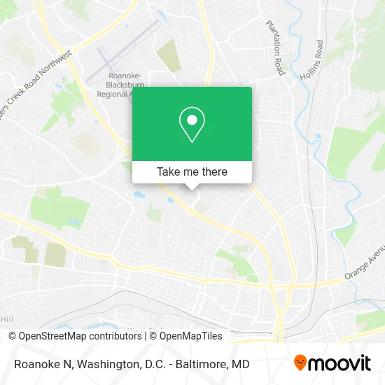 Roanoke N map