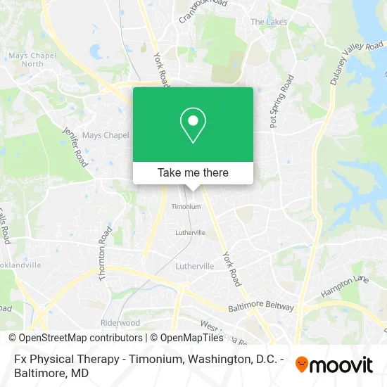 Fx Physical Therapy - Timonium map