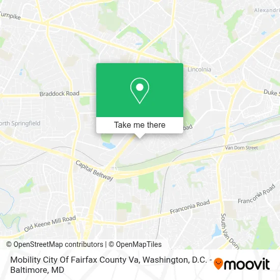 Mobility City Of Fairfax County Va map
