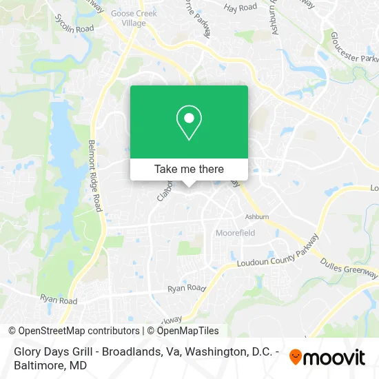 Glory Days Grill - Broadlands, Va map